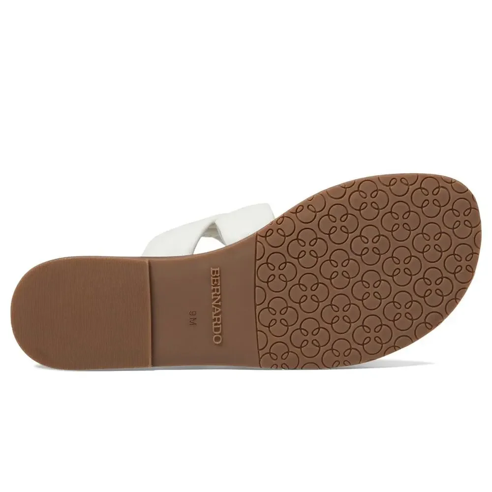 BERNARDO MARGARET - SANDALS FOR WOMEN - RUBBER OUTSOLE WHITE 7.5 M